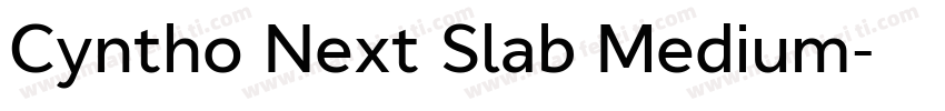 Cyntho Next Slab Medium字体转换